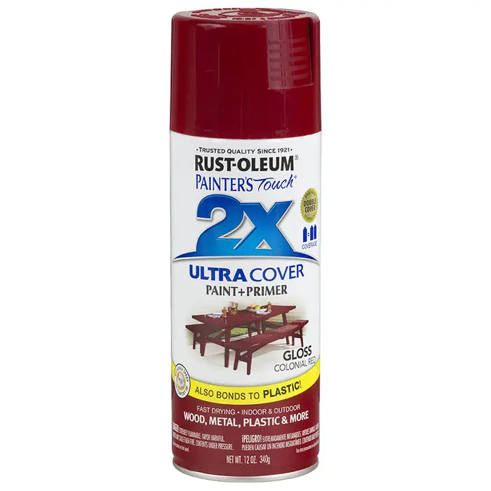 Rust-Oleum - Enamel Spray Paint: Colonial Red, Gloss, 12 oz