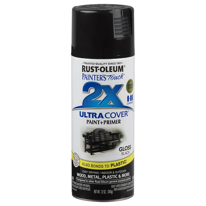 Rust-Oleum 334029 Painter's Touch 2X Ultra Cover Spray Paint, 12 oz, Gloss  Clear