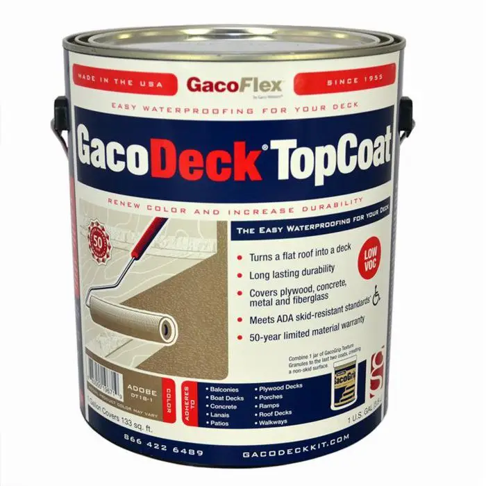 1 Gal Gaco DT18 Adobe GacoDeck Water-Based Elastomeric Top Coat ...