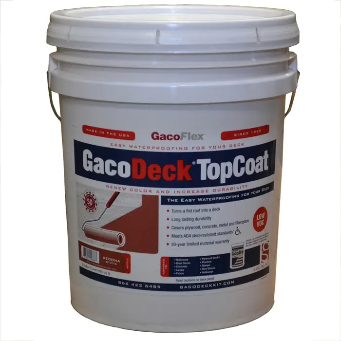 10‐Pack of 5 Gal Gaco DT47 Sedona GacoDeck Water‐Based Elastomeric Top ...