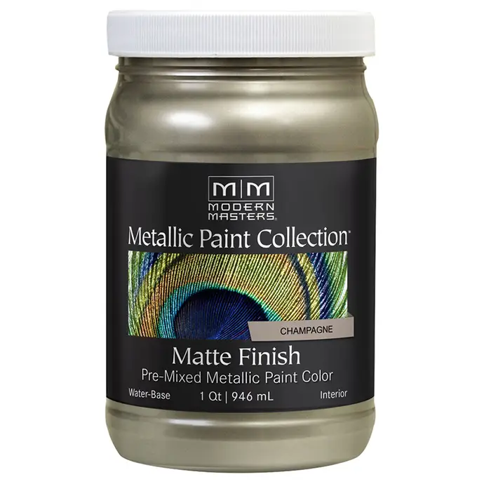 1 Qt Modern Masters MM206 Champagne Metallic Paint Collection Water ...