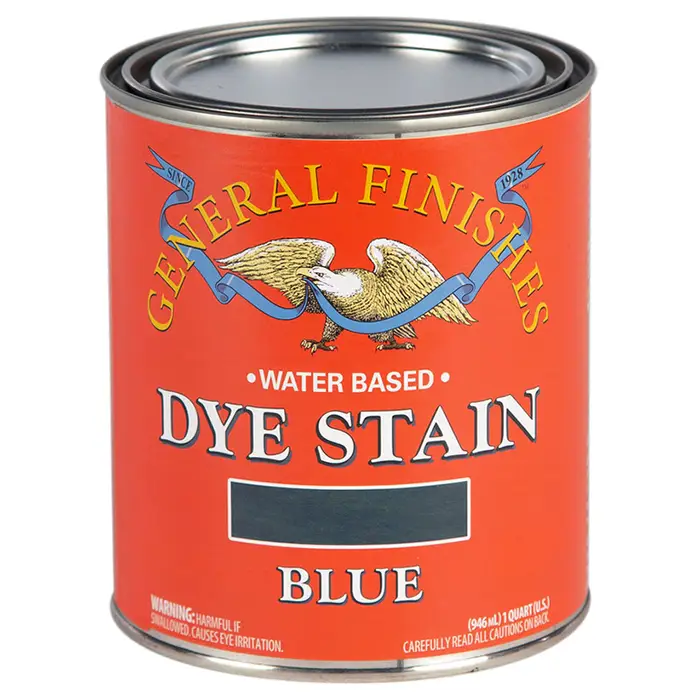 1 Qt General Finishes Dqb Blue Dye Stain Water Based Wood Stain Dye