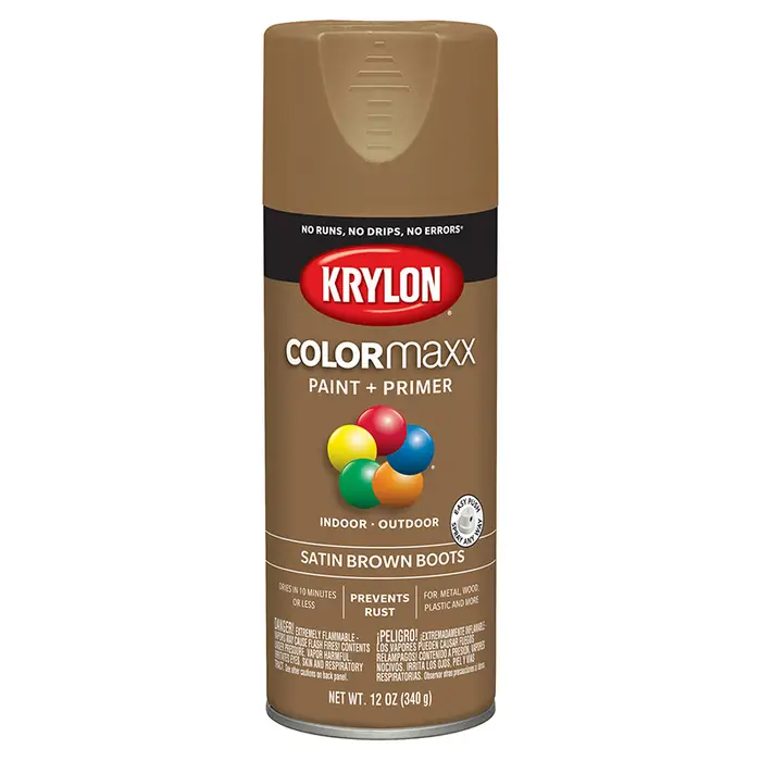 12 Oz Krylon K05559007 Brown Boots COLORmaxx Paint & Primer Spray Paint ...